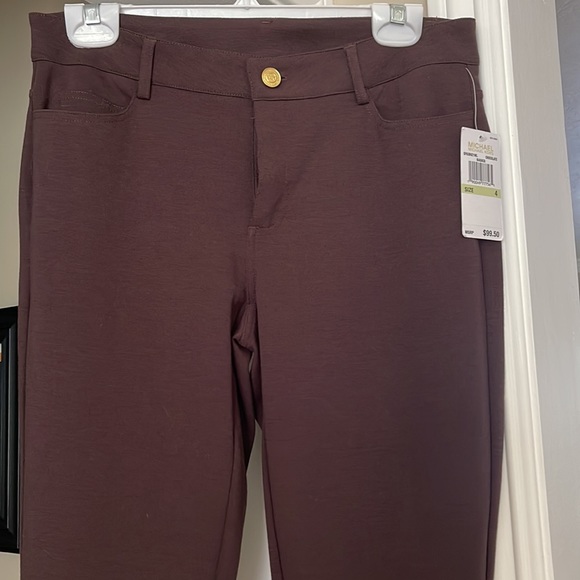 Micheal Kors basics knit stretch pant chocolate NWT - Picture 8 of 9